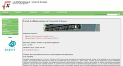 Desktop Screenshot of math.univ-angers.fr