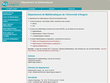 Tablet Screenshot of enseignement.math.univ-angers.fr